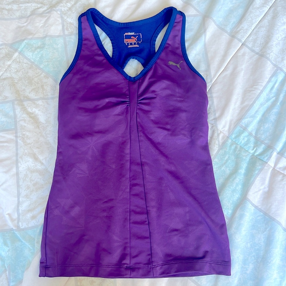 Puma workout top with built-in bra